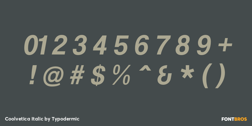 Coolvetica Italic Font Poster #4