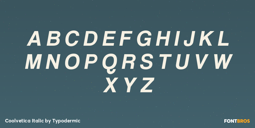 Coolvetica Italic Font Poster #1
