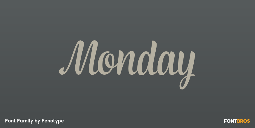 Monday Font Poster #1