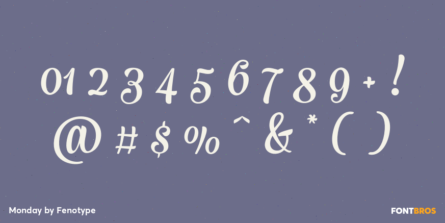 Monday Font Poster #1