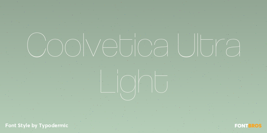 Coolvetica Ultra Light Font Poster #1