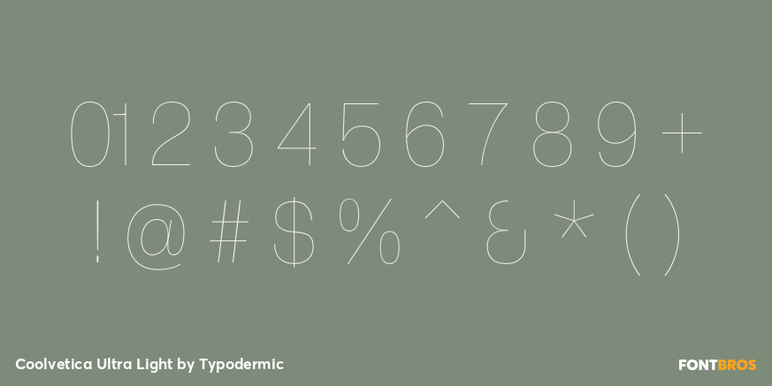Coolvetica Ultra Light Font Poster #1