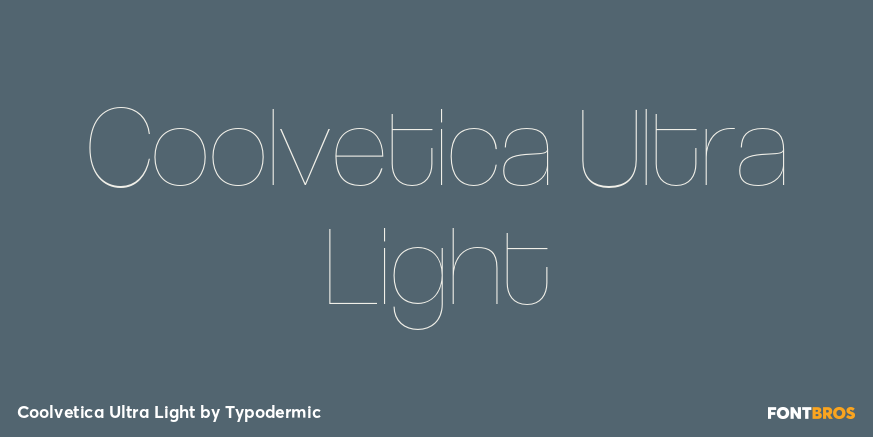 Coolvetica Ultra Light Font Poster #1