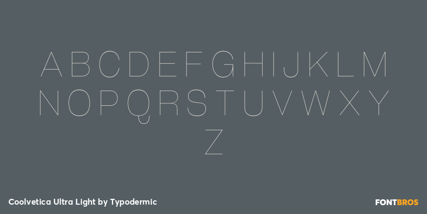 Coolvetica Ultra Light Font Poster #2