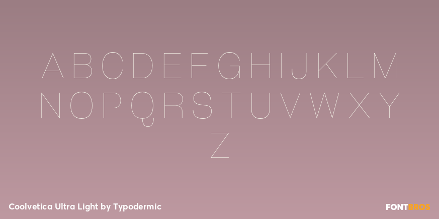 Coolvetica Ultra Light Font Poster #1