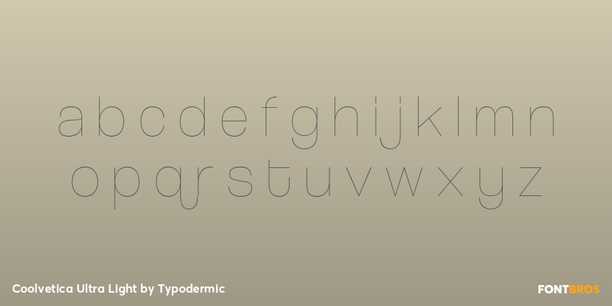 Coolvetica Ultra Light Font Poster #1
