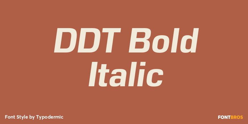 DDT Bold Italic Font Poster #1