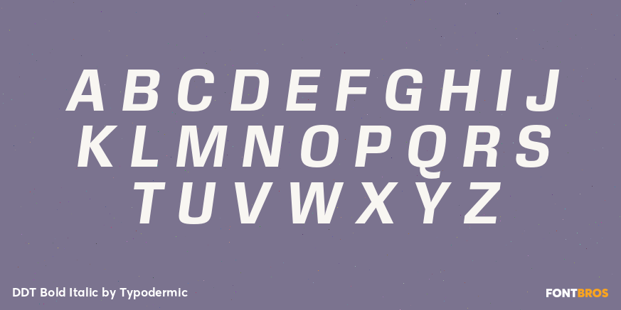 DDT Bold Italic Font Poster #2