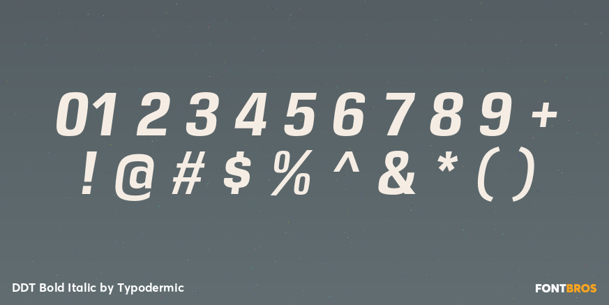 DDT Bold Italic Font Poster #4