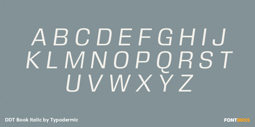 DDT Book Italic Font Poster #2