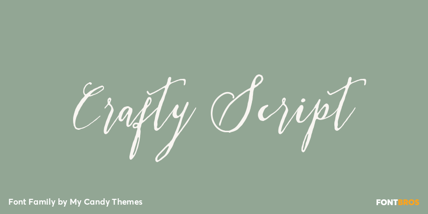 Crafty Script Font Poster
