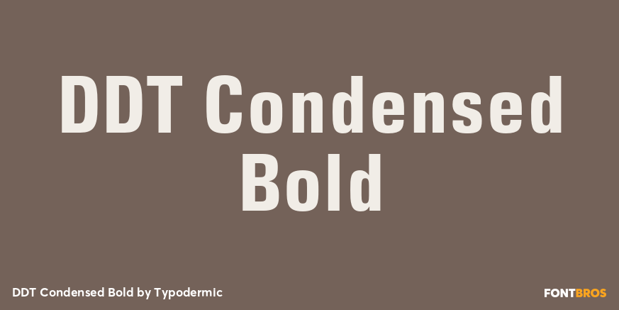 DDT Condensed Bold Font Poster #1