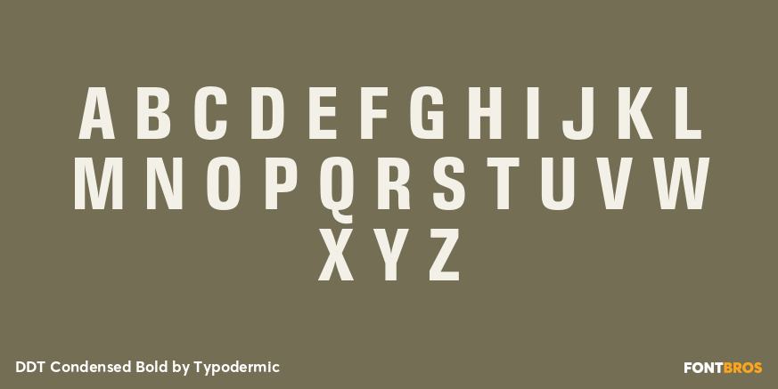 DDT Condensed Bold Font Poster #2