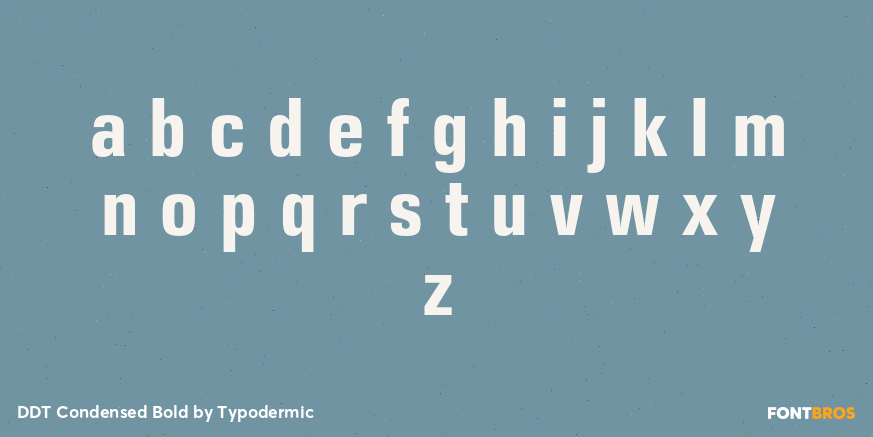 DDT Condensed Bold Font Poster #3