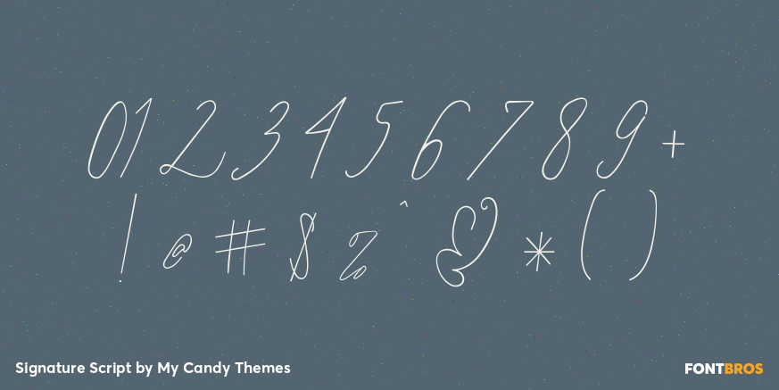 Signature Script Font Poster #1