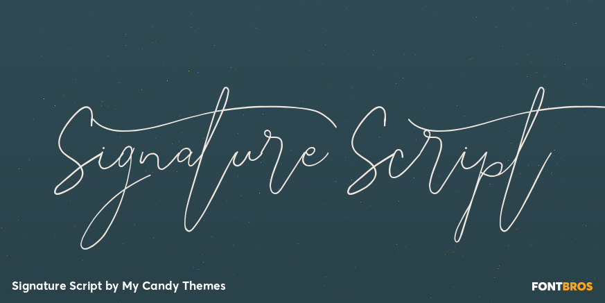 Signature Script Font Poster