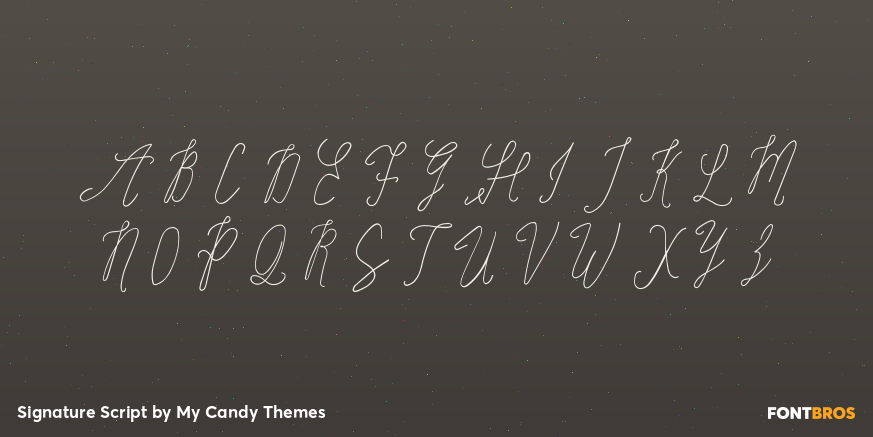 Signature Script Font Poster #2