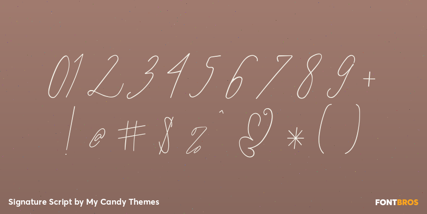 Signature Script Font Poster #4