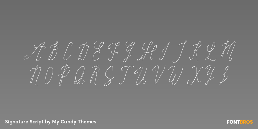 Signature Script Font Poster #1