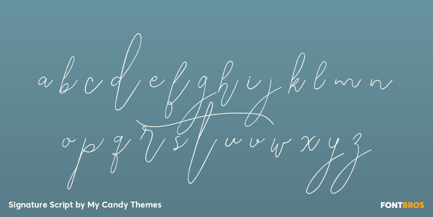 Signature Script Font Poster #1