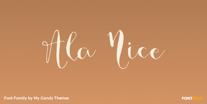 Ala Nice Font Poster