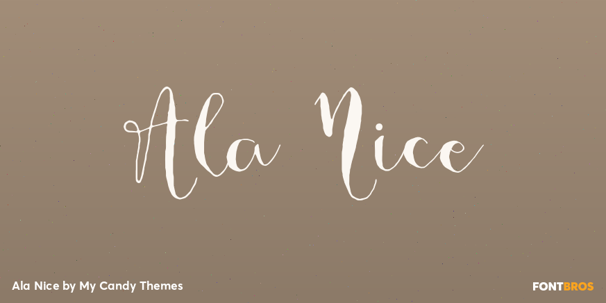 Ala Nice Font Poster
