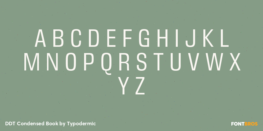 DDT Condensed Book Font Poster #2