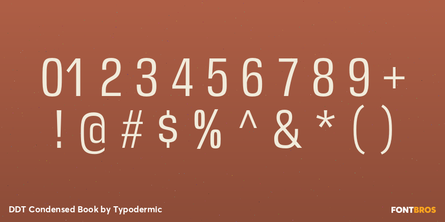 DDT Condensed Book Font Poster #4