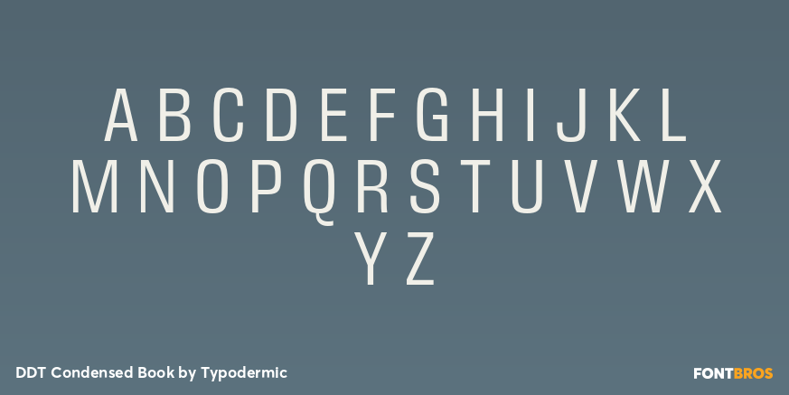 DDT Condensed Book Font Poster #1