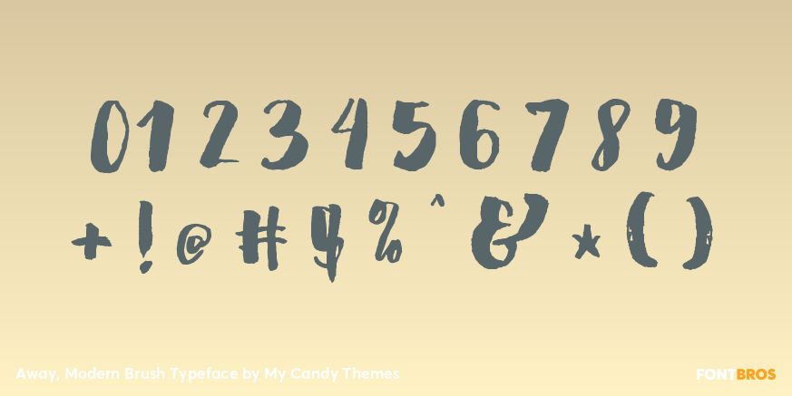 Away, Modern Brush Typeface Font Poster #1