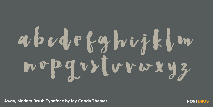 Away, Modern Brush Typeface Font Poster #3