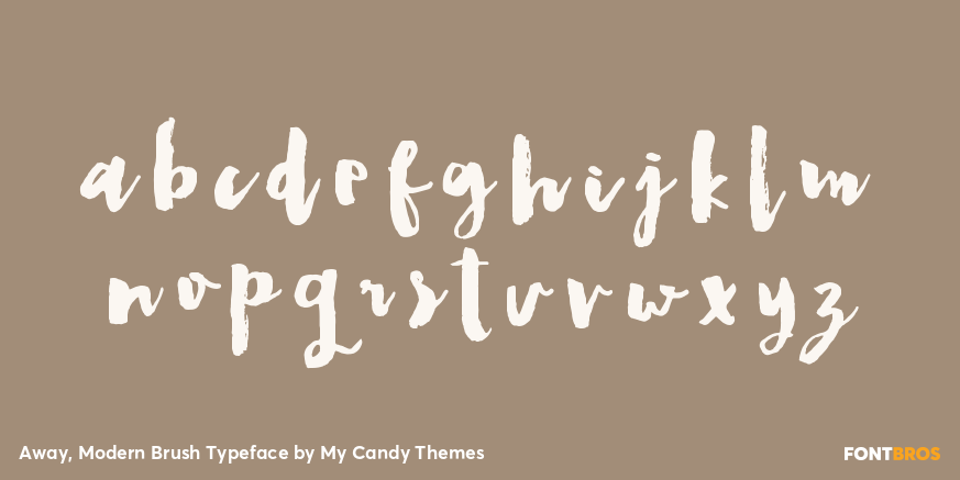 Away, Modern Brush Typeface Font Poster #1