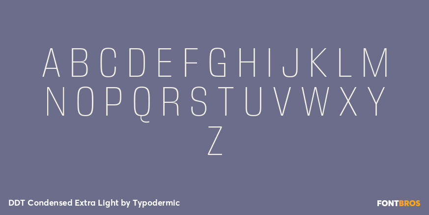 DDT Condensed Extra Light Font Poster #2