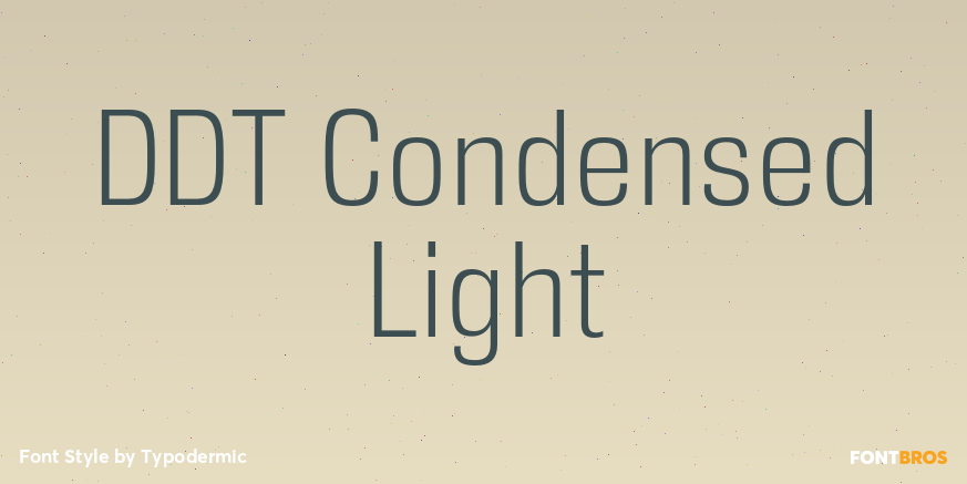 DDT Condensed Light Font Poster #1