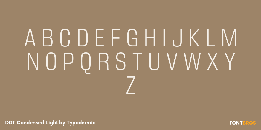 DDT Condensed Light Font Poster #2
