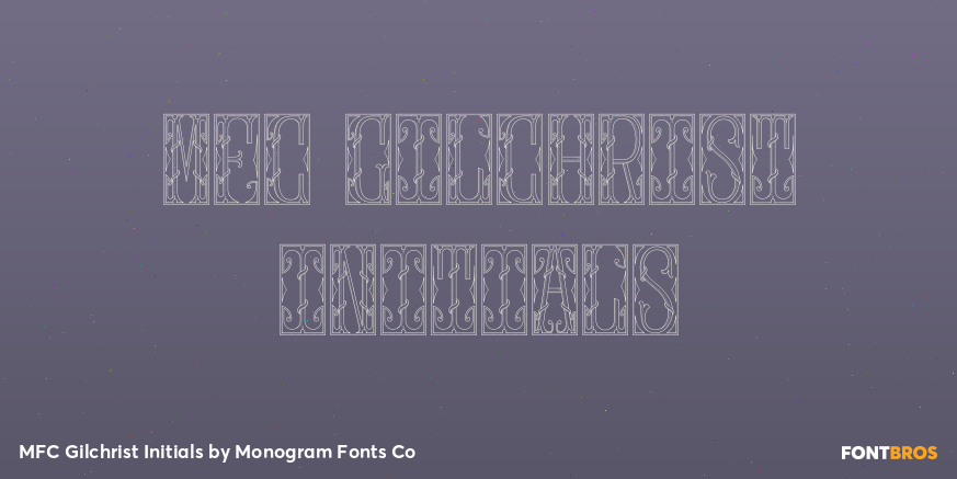 MFC Gilchrist Initials Font Poster #1