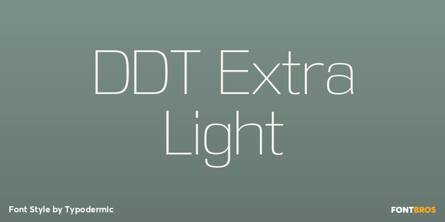 DDT Extra Light Font Poster #1