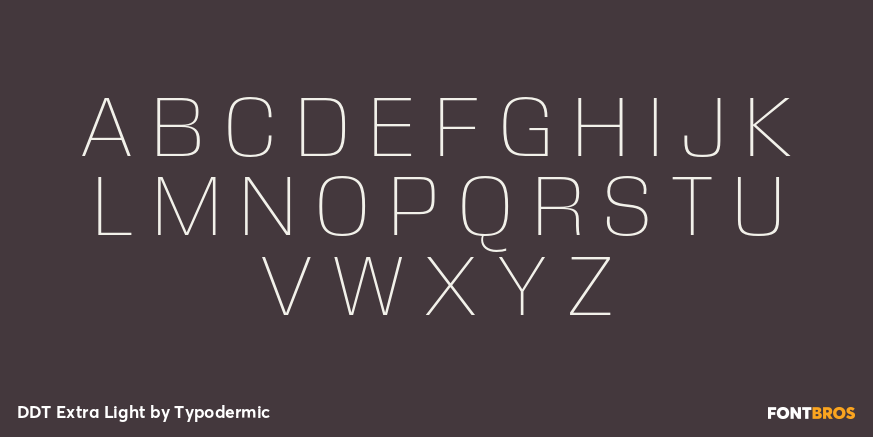 DDT Extra Light Font Poster #2