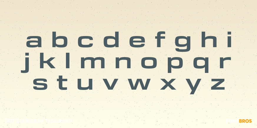 DDT Ext Bold Font Poster #1