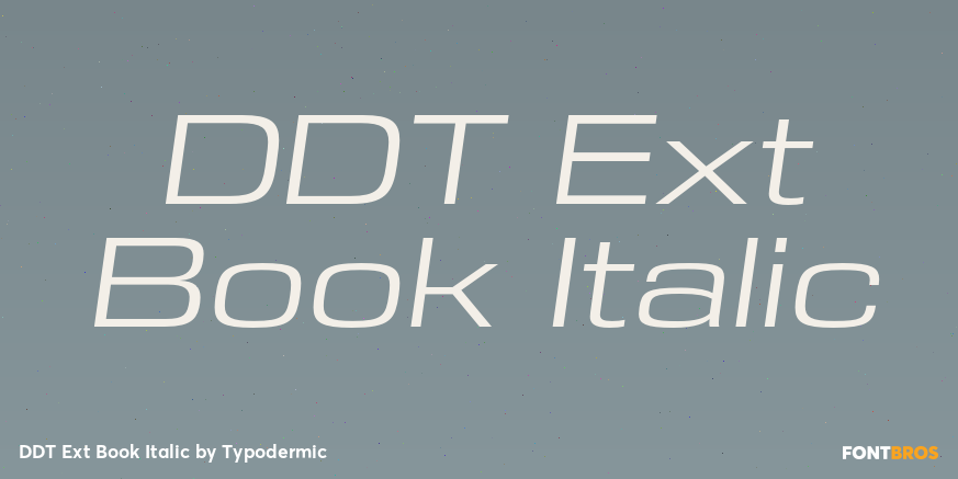 DDT Ext Book Italic Font Poster #1