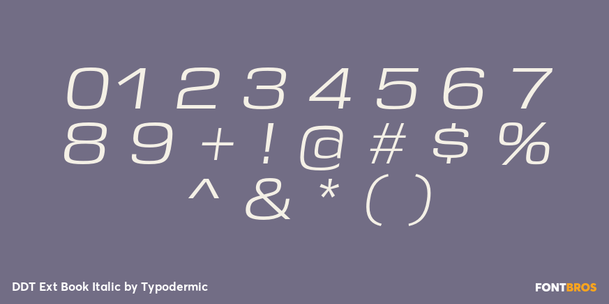 DDT Ext Book Italic Font Poster #4