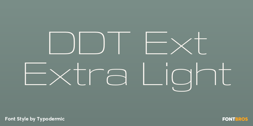 DDT Ext Extra Light Font Poster #1