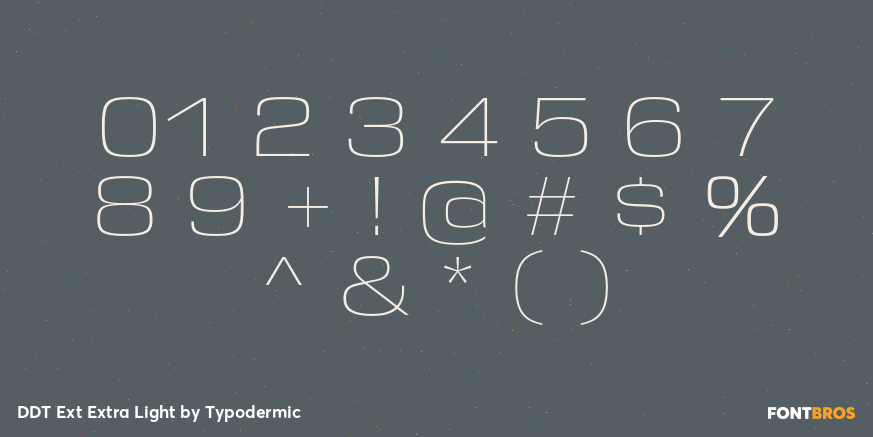 DDT Ext Extra Light Font Poster #4