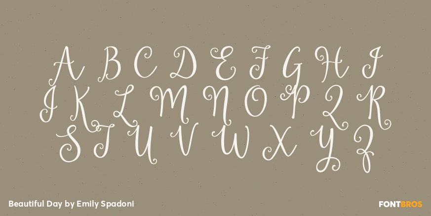 Beautiful Day Font Poster #2