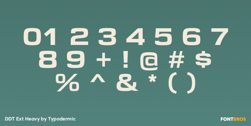 DDT Ext Heavy Font Poster #1