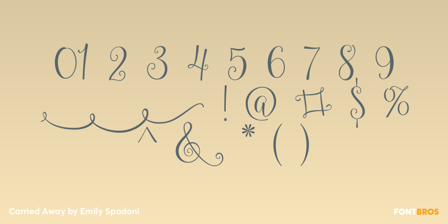 Carried Away Font Poster #1