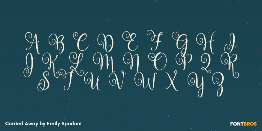Carried Away Font Poster #2