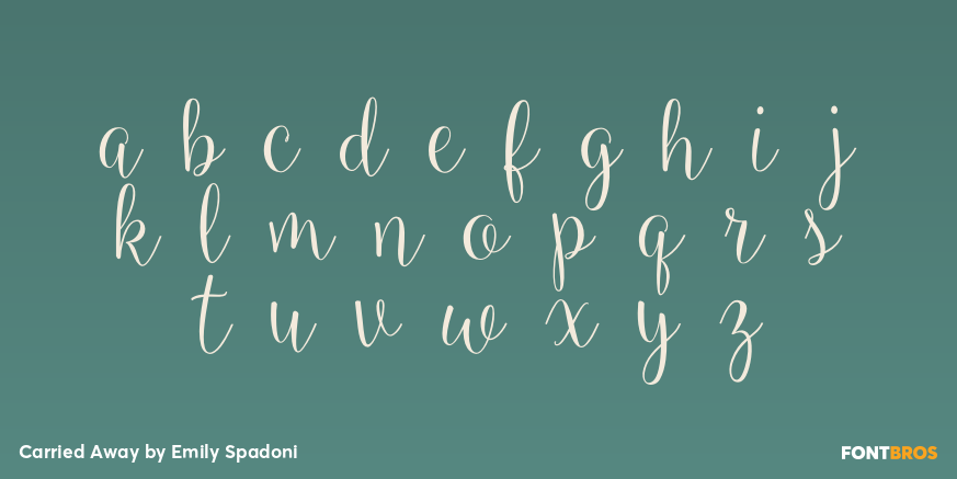 Carried Away Font Poster #3