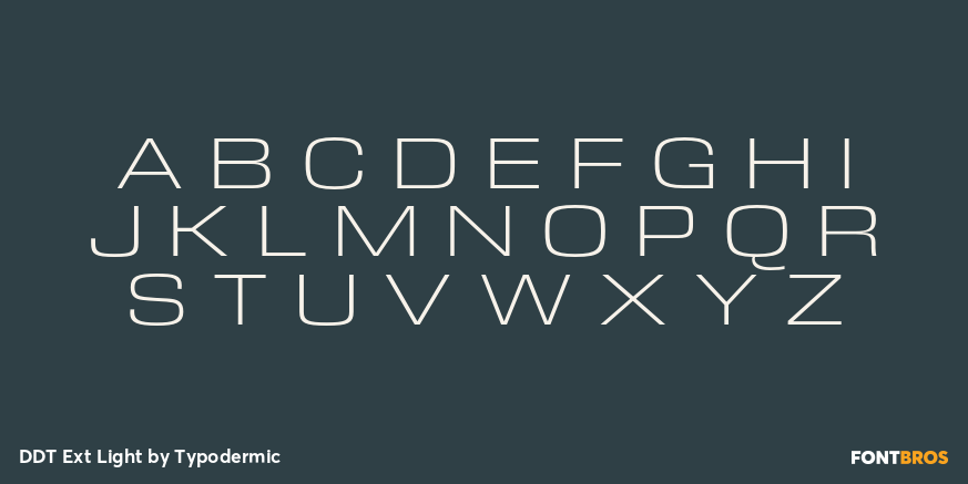 DDT Ext Light Font Poster #2