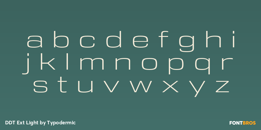 DDT Ext Light Font Poster #3